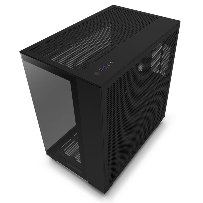 NZXT H9 Flow Black PCケース NZXT H9 Flow Black 2層構造ミドルタワーPCケース ブラック｜CM-H91FB