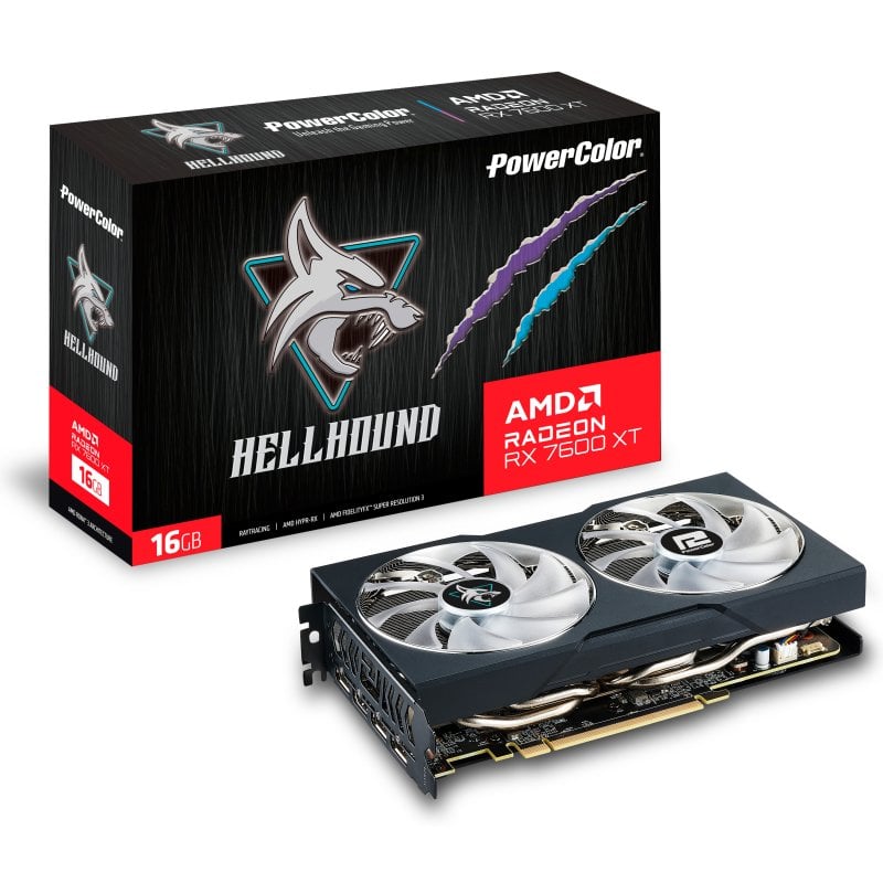 PowerColor HELLHOUND AMD Radeon RX 7600 XT 16GB GDDR6