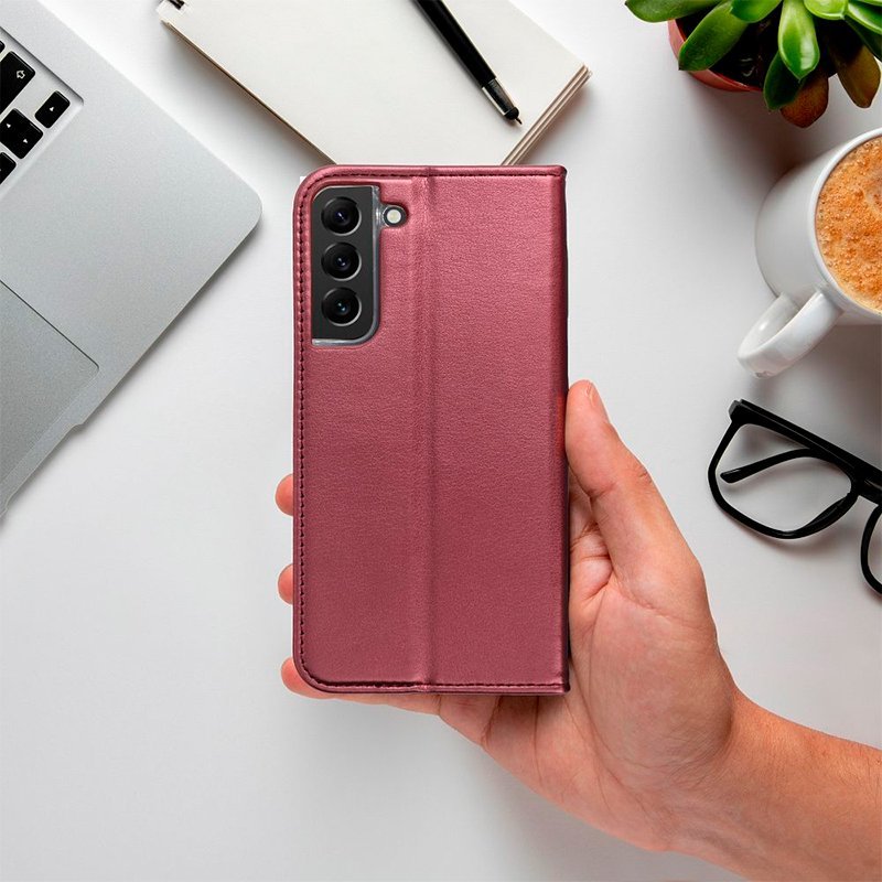 Cadorabo Custodia Flip In Pelle Sintetica Per HTC Desire 300 – Colore Lilla Bordeaux, Con Chiusura Magnetica E Apertura 360°