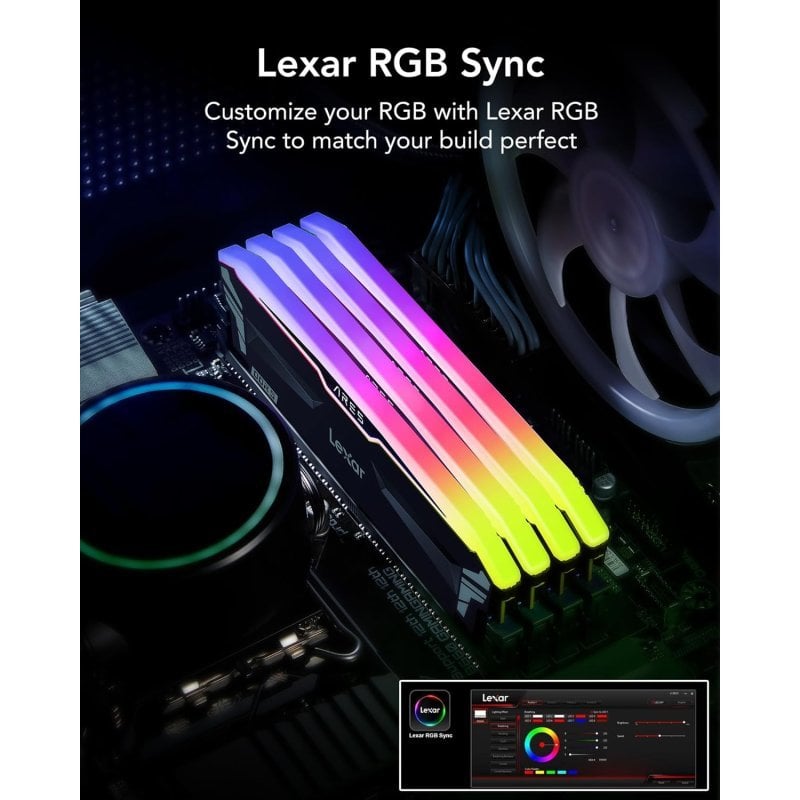Memoria RAM Lexar ARES RGB DDR5 6800Mhz 32GB 2x16GB CL34