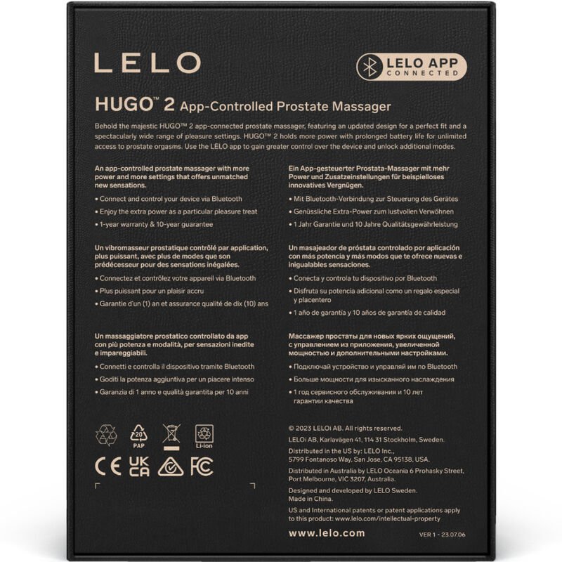 Masseur de prostate vert Lelo Hugo 2