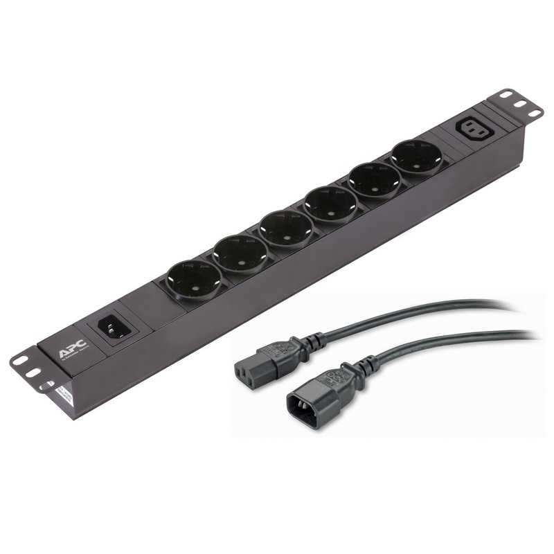 APC Easy PDU EPDU1010B-SCH Unidad de Distribución de Energía (PDU) para Rack 19" 1U con 7 salidas AC