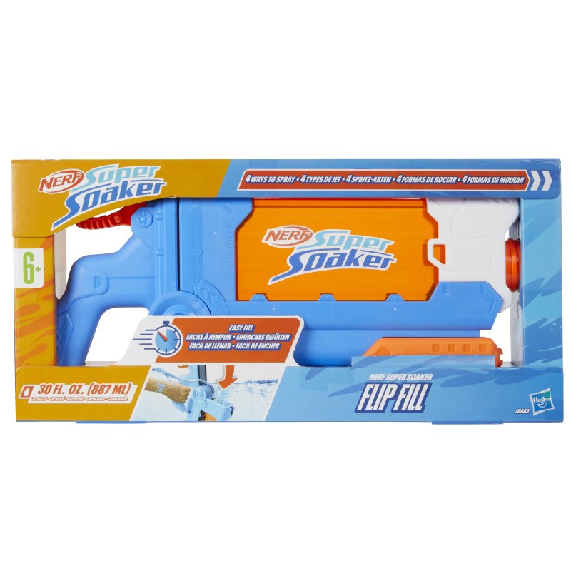 Hasbro Original Super Soaker Nerf Flip Fill lança dardos