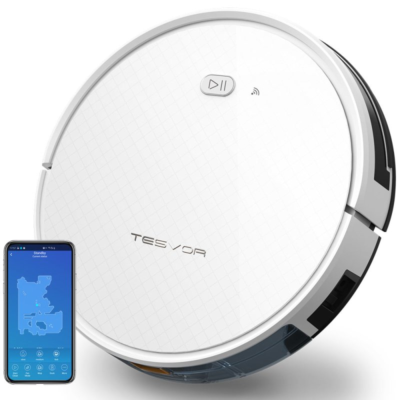 Tesvor X500 Pro Robot Aspirador 2 em 1 Depósito 350L Branco