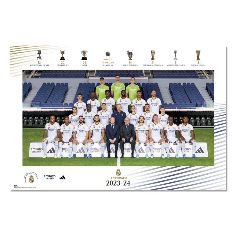 Image of Poster della squadra del Real Madrid 2023/2024 di Erik Editores