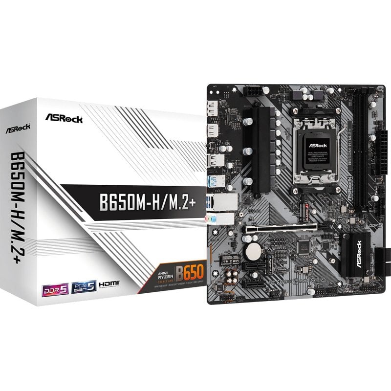 Image of Asrock B650M-H/M.2+ AMD B650 Presa di corrente AM5 micro ATX