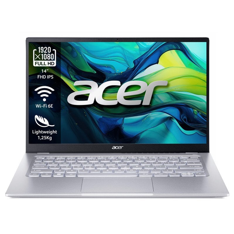 Image of Acer Swift Go 14 SFG14-41-H76Y/S Computer portatile 35,6 cm (14") Full HD AMD Ryzen™ 7 7730U 16 GB LPDDR4x-SDRAM 512 GB SSD Wi-Fi 6 (802.11ax) Windows 11 Home Argento