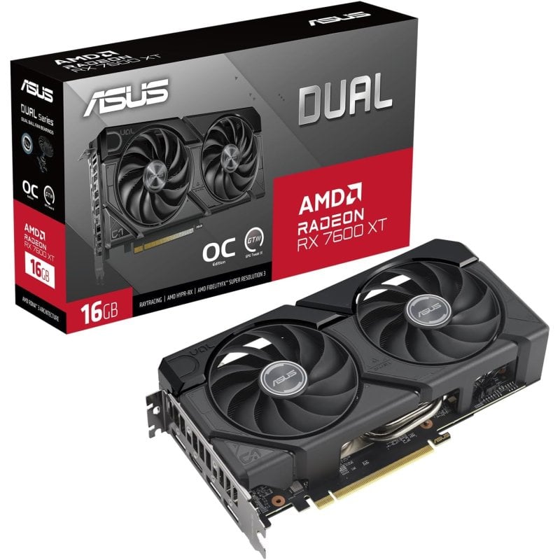 ASUS Dual Radeon RX 7600 XT OC Edition 16GB GDDR6 | PcComponentes.com