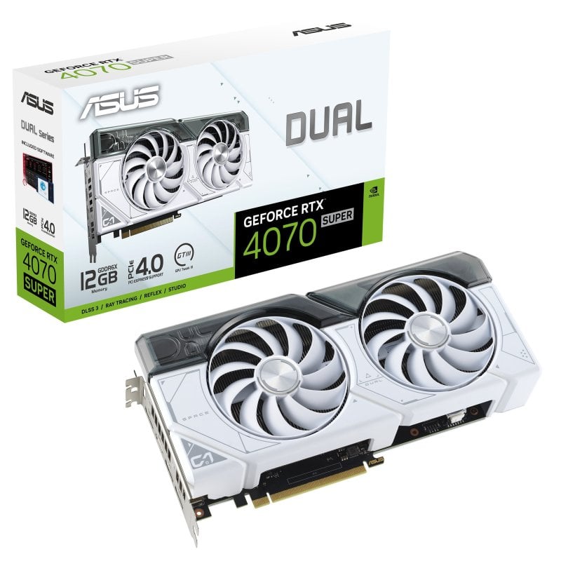 ASUS Dual GeForce RTX 4070 SUPER White Edition 12GB GDDR6X DLSS3