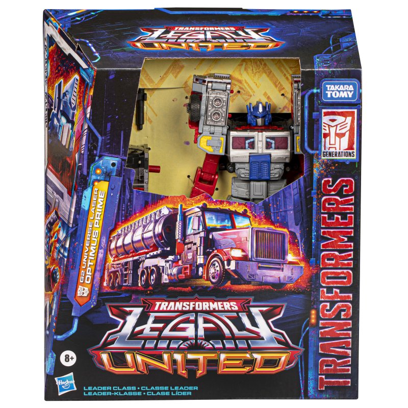 Hasbro Original Transformers Legacy United, classe líder, figura laser Optimus Prime