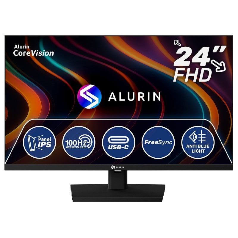Image of Monitor Alurin da 24" IPS FHD 100Hz USB tipo C Freesync cod079