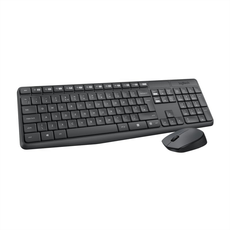 Image of Tastiera Logitech MK235 Mouse incluso USB QWERTY Grigio Italiano cod079