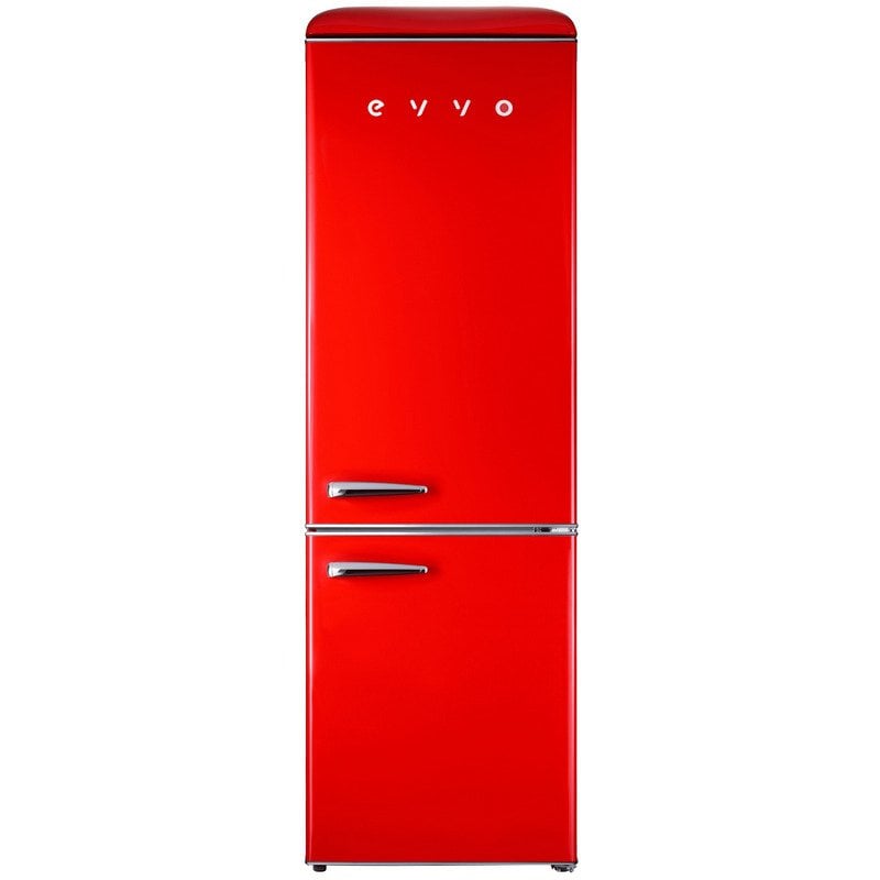 Evvo Home F55 Retro Frigorífico Combi E Rojo
