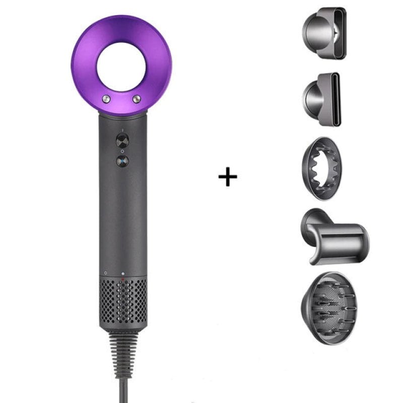 Image of Asciugacapelli Arzopa Super Hair Dryer Professionale 1600W con Accessori Viola