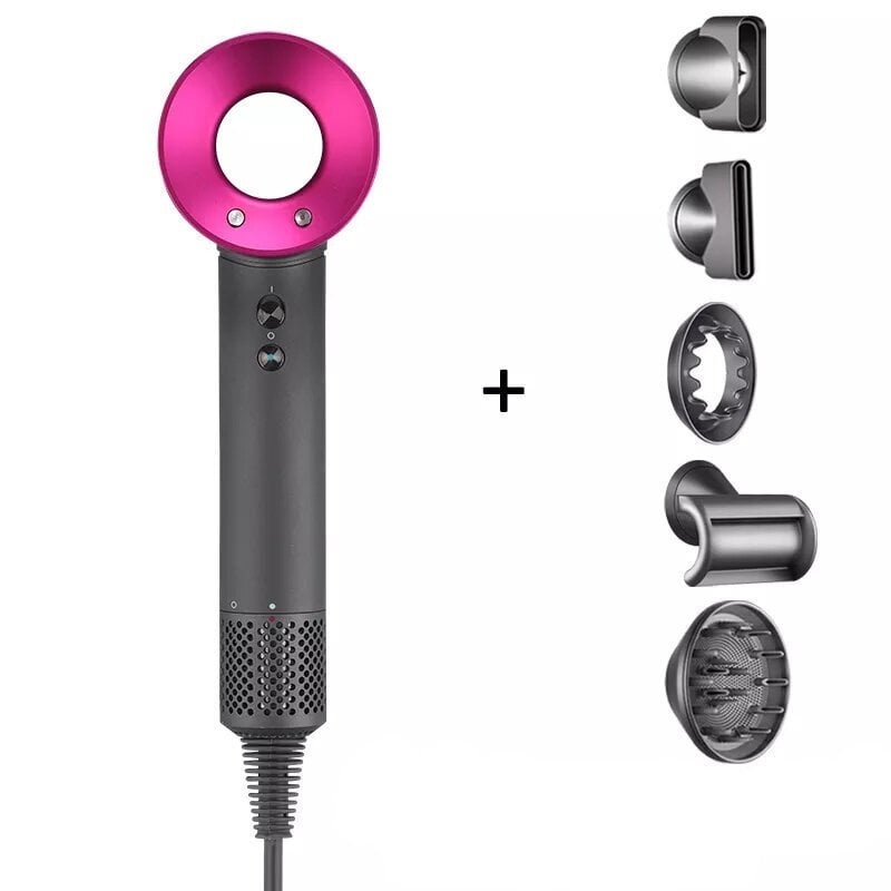 Arzopa Super Hair Dryer Secador de Cabelo 1600W Profissional com Acessórios Rosa