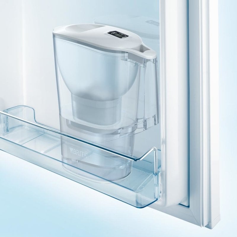 Brocca Acqua Filtrante Brita Carafe Filtrante BRITA Aluna 2,4 L - Blanc - Avec Cartouche Maxtra Pro - Indicateur LED - Smart Box Indicateur Changement Filtre