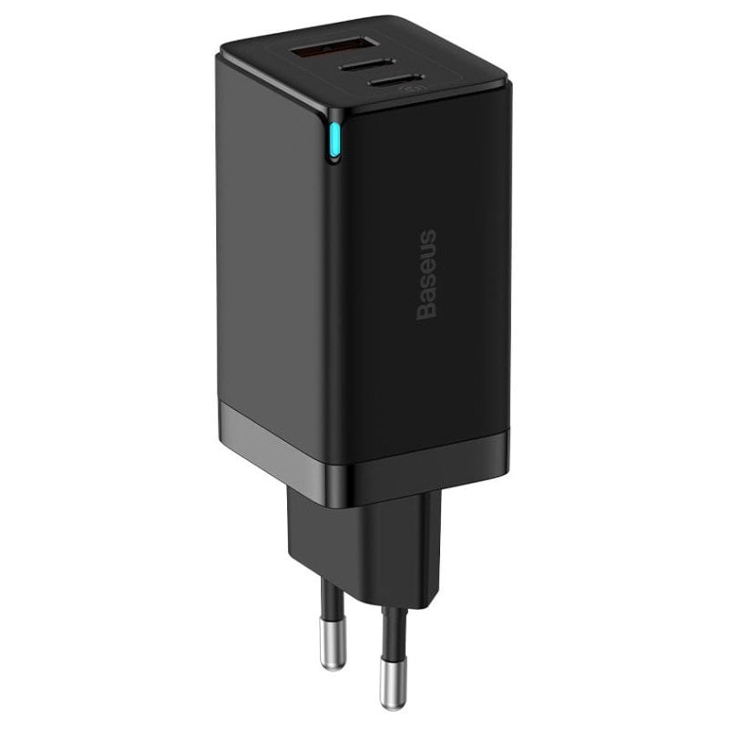 Image of Caricabatterie BASEUS con cavo GAN5 PRO Ricarica rapida 2C+U 65W EU Nero Include cavo, compatibile con laptop e telefoni cellulari/IOS/Android/Iphone/Samsung/HP/Lenovo/Dell