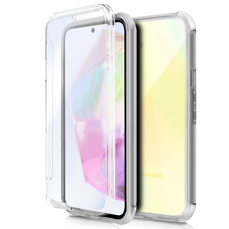 Image of Fantastica custodia in silicone trasparente 3D anteriore + posteriore per Samsung A356 Galaxy A35 5G cod079