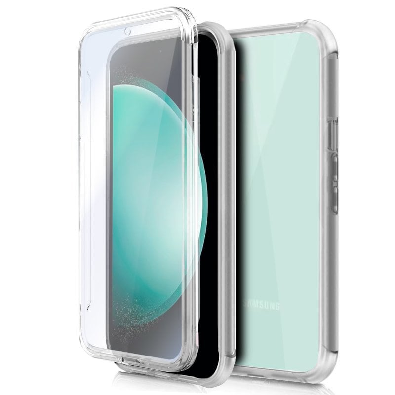 Image of Fantastica custodia in silicone trasparente 3D anteriore + posteriore per Samsung S711 Galaxy S23 FE cod079