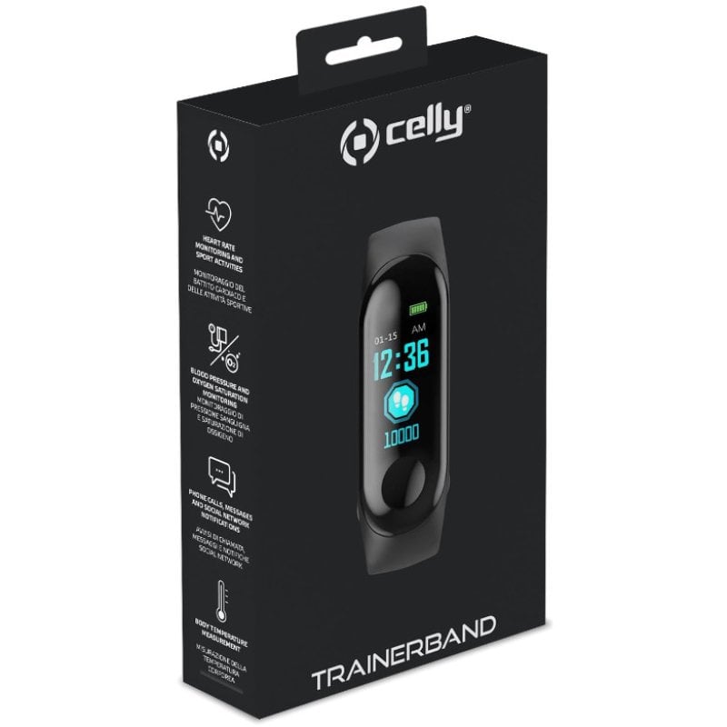 Celly Trainerband Pulsera de Actividad Negra