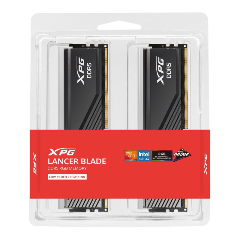 メモリー ADATA DDR5-6000 16GB CL30 RGB White Memoria RAM Adata XPG Lancer Blade RGB DDR5 6000MHz 32GB 2x16GB