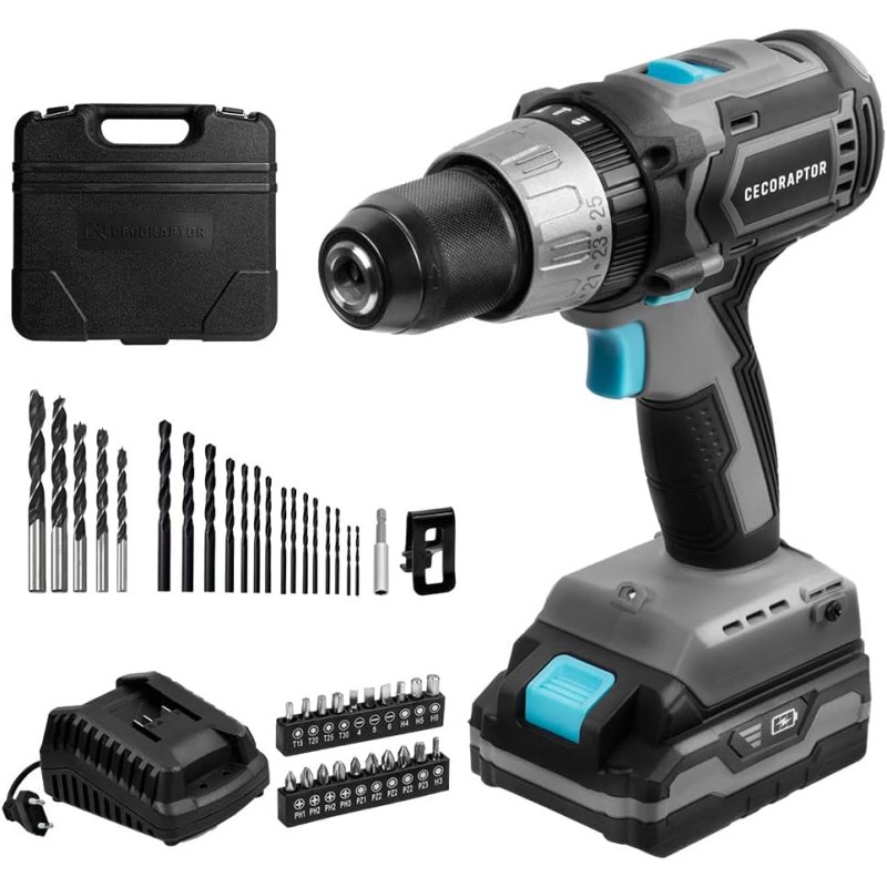 Image of Cecotec CecoRaptor Perfect Drill 2020 Trapano avvitatore a batteria e martello X-Treme