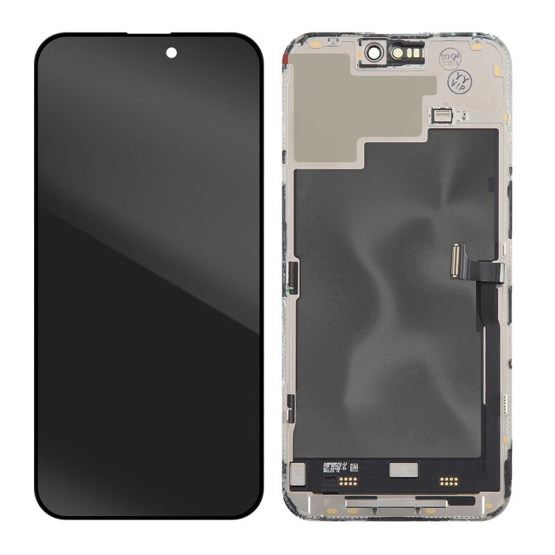 Image of Schermo Clappio Oled e vetro touch per iPhone 15 Pro Max qualità OEM originale nero cod079