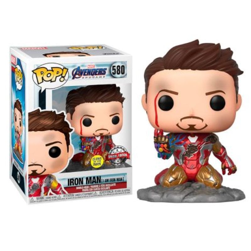 Image of Funko Pop Iron Man 580 - Avengers Endgame si illumina al buio