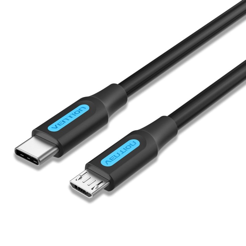 Image of Cavo Vention USB-C COVBH USB-C Maschio - MicroUSB Maschio 2m Nero cod079