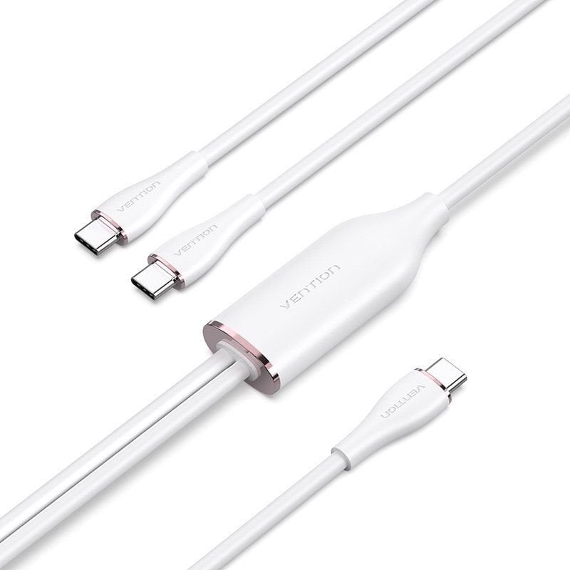 Image of Cavo Vention CTMWG USB tipo C maschio a USB-C (2) maschio 1,5 m bianco cod079