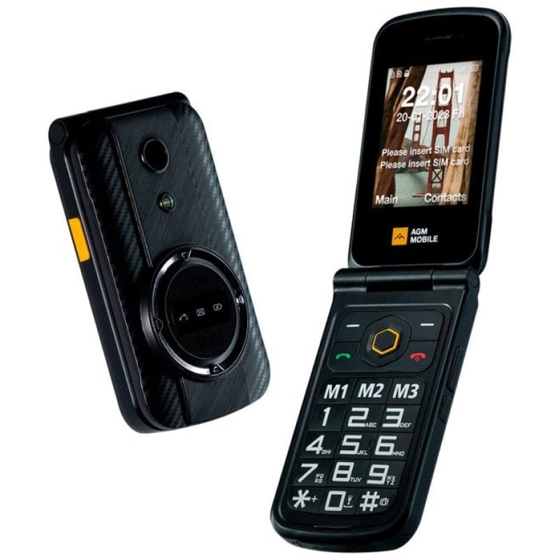 Image of AGM M8 Flip Basic Mobile per anziani Ruggedized Nero