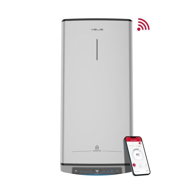 Termo eléctrico Ariston Velis Tech Dry WiFi 100L 1500W multiposición doble depósito