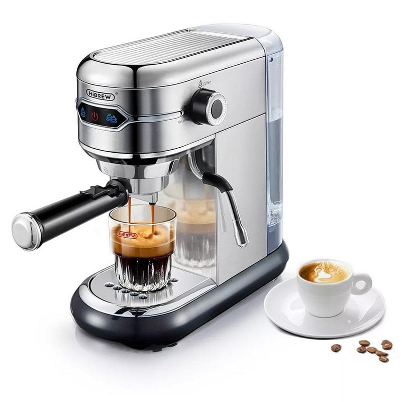 Hibrew H11 Cafetera Semi-Automática 1.1L 19 Bares Plata