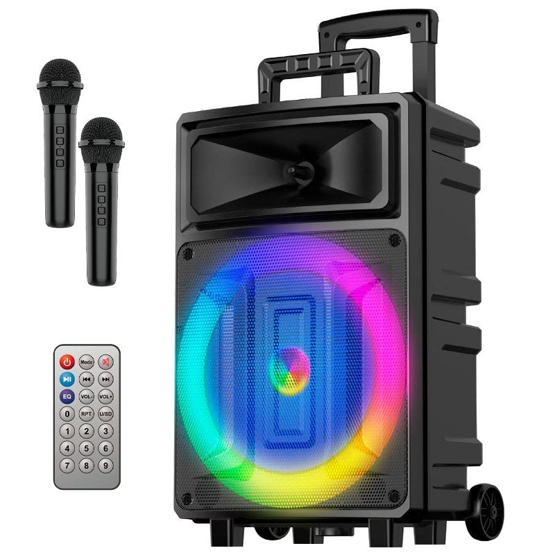 Image of Cool Fest Altoparlante Bluetooth universale 60W RGB (2 microfoni + telecomando) cod079