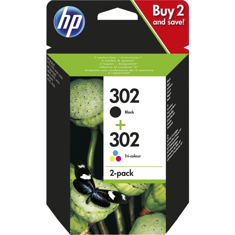 Cartuchos de Tinta Original HP302 Multipack Negro/Tricolor