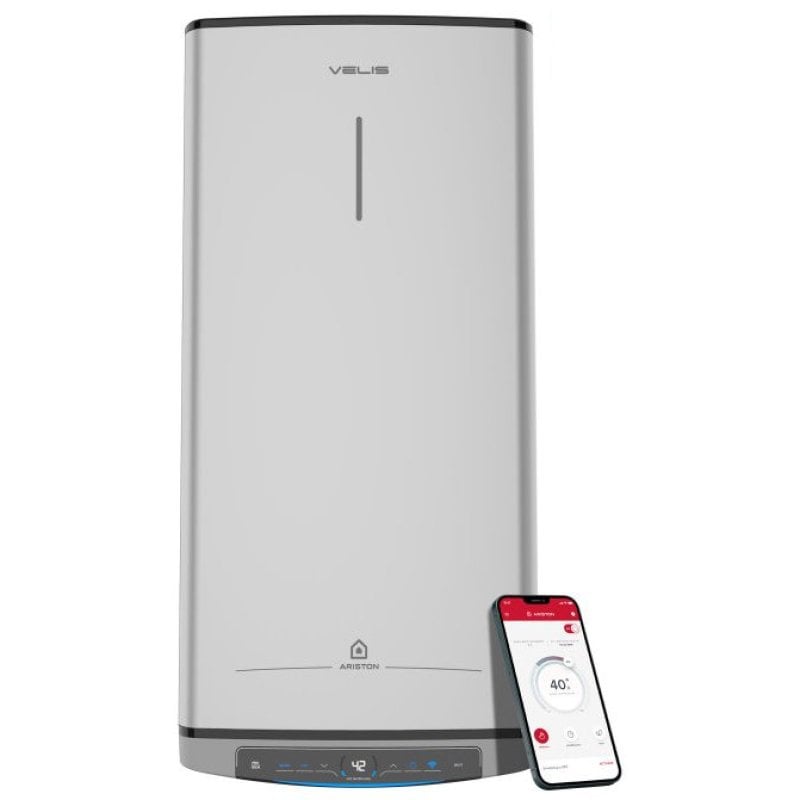 Image of Ariston Velis Tech Dry Smart Thermos Elettrico Multiposizione con Wi-Fi 80L B Grigio