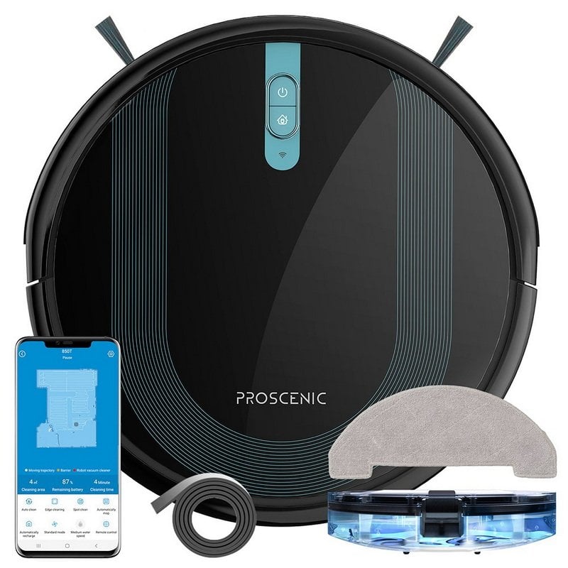 Proscenic 850T Robot Aspirador WiFi Preto