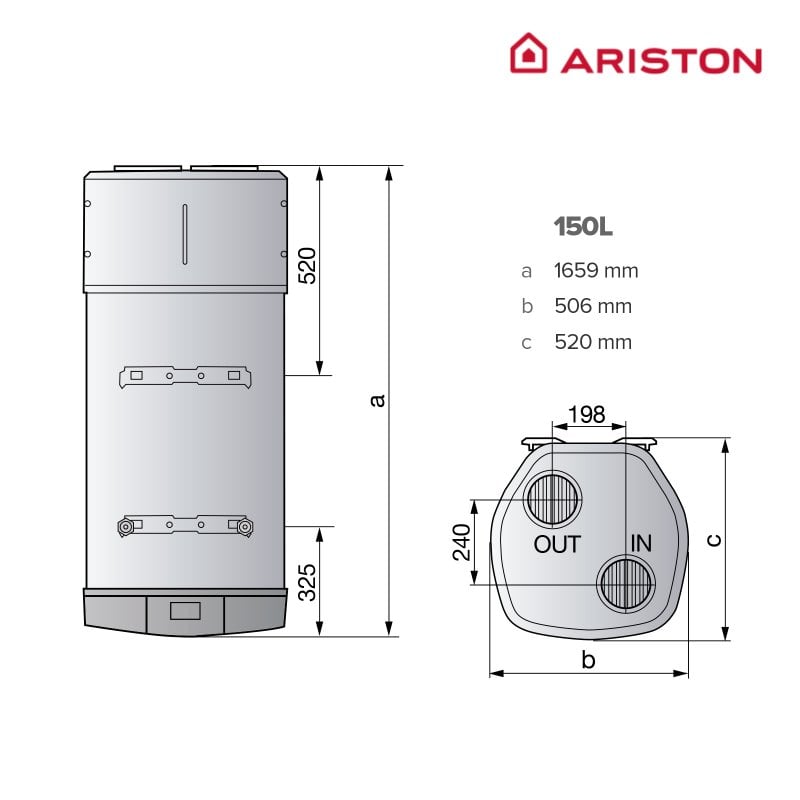 Ariston Chauffe-eau électrique thermodynamique connecté anode magnésium Nuos Plus S2 150L 4 personnes Blanc - vue 1
