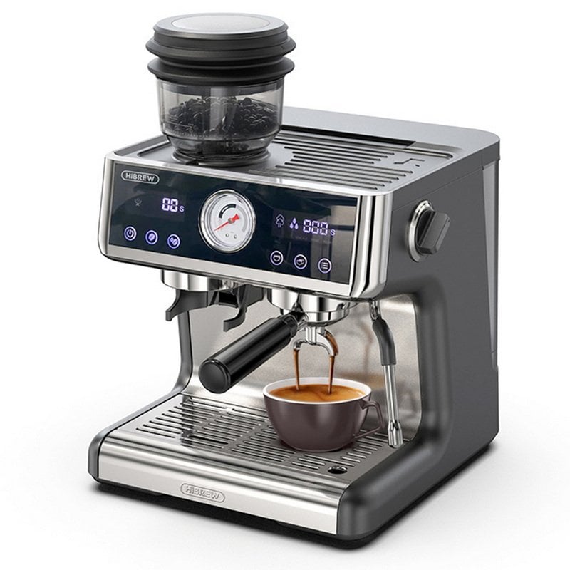 Image of Macchina per caffè espresso Hibrew H7a con touch screen LCD Argento