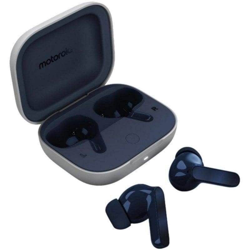 Auriculares Motorola Moto Buds Bluetooth Inalámbricos avec ANC et Dolby Atmos Bleu Marine