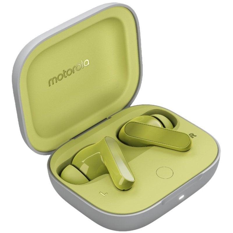 Auriculares Motorola Moto Buds sans fil Bluetooth 5.3 avec ANC et étui vert