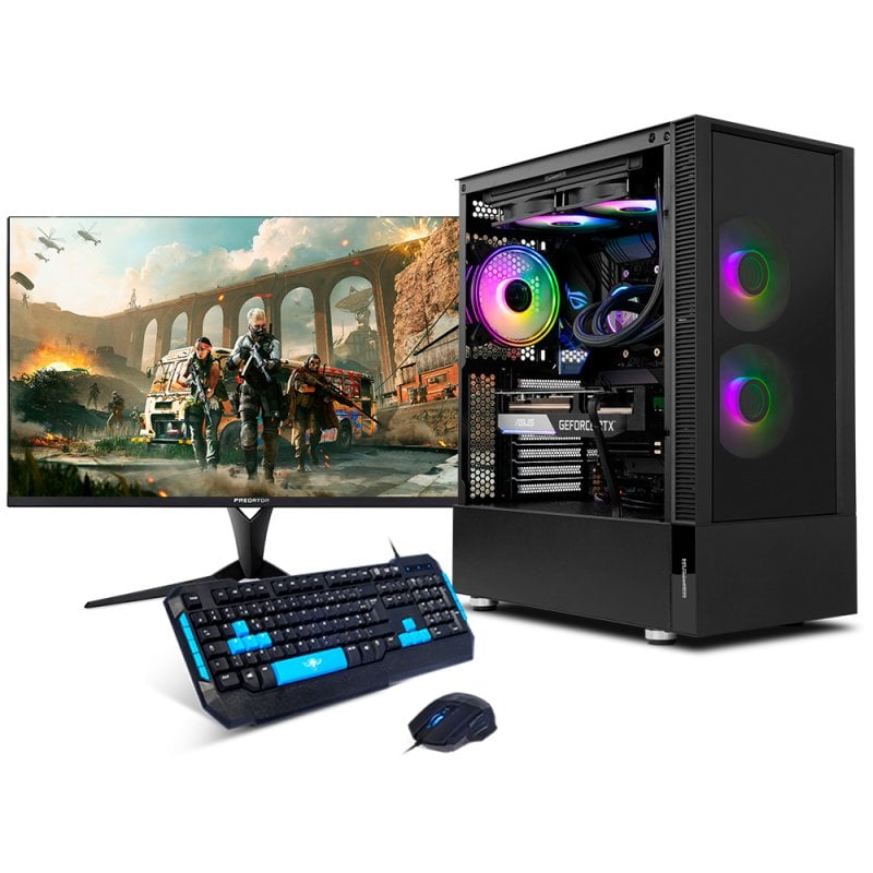 Neo-PC Delta Gaming Intel Core i9-12900KF/32GB/1TB SSD/RTX 4060 Ti + Monitor 27' FullHD + Teclado y Ratón