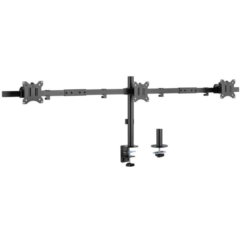 Equip 650158 Suporte de Secretária 3 Ecrãs 17'-32' VESA 100x100mm 7KG Preto