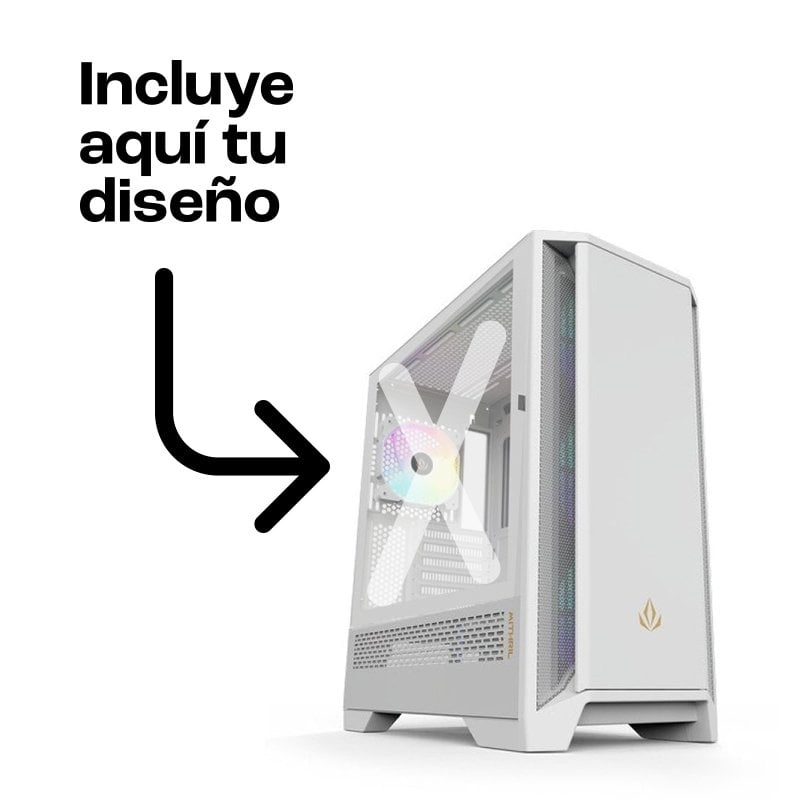 Forgeon Mithril ARGB Mesh Torre ATX Blanca + Cristal personalizable