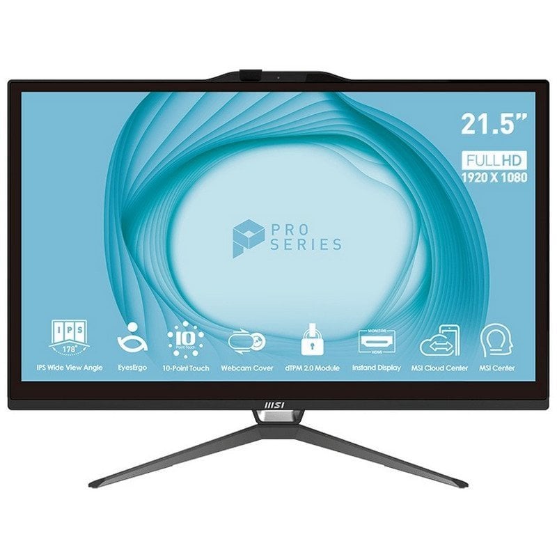 Image of MSI Pro AP222T 13M-225ES All-in-One PC Intel® Core™ i5 i5-13400 54,6 cm (21.5") 1920 x 1080 Pixel Touch screen PC All-in-one 8 GB DDR4-SDRAM 256 GB SSD Wi-Fi 5 (802.11ac) Nero cod079