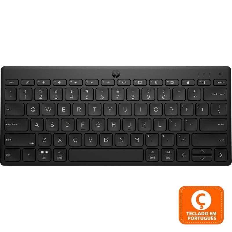 HP 350 Teclado Compacto Sem Fios Bluetooth Multi-Dispositivos Preto (PT) HP 350 Teclado Compacto Sem Fios Bluetooth Multi-Dispositivos Preto (PT)
