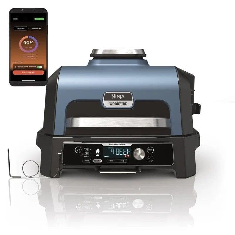 Barbecue électrique Ninja OG901EU Woodfire Pro Connect XL WiFi Bluetooth capteur digital video
