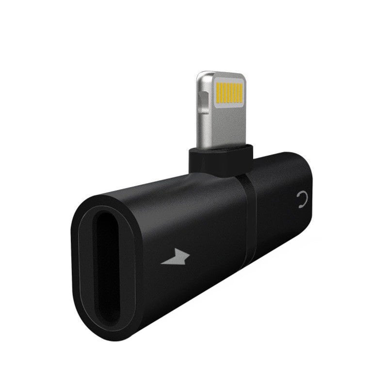 Image of Caricatore e adattatore splitter Myway per cuffie Lightning Nero cod079