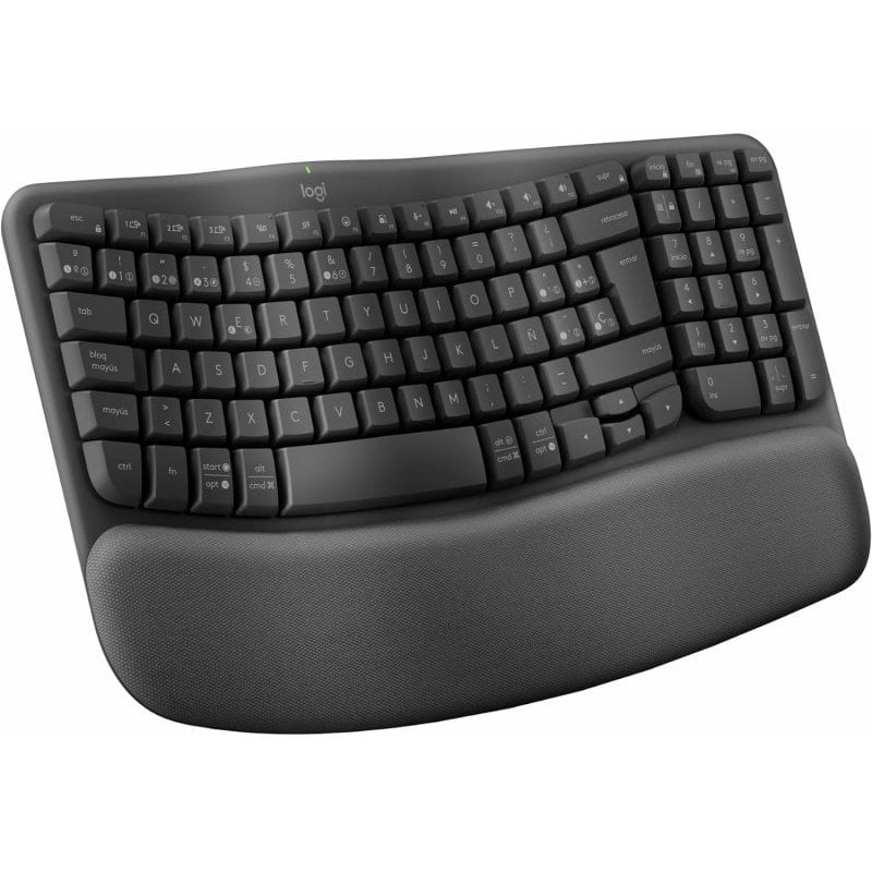 Logitech Wave Keys Teclado Inalámbrico Ergonómico Bluetooth Grafito