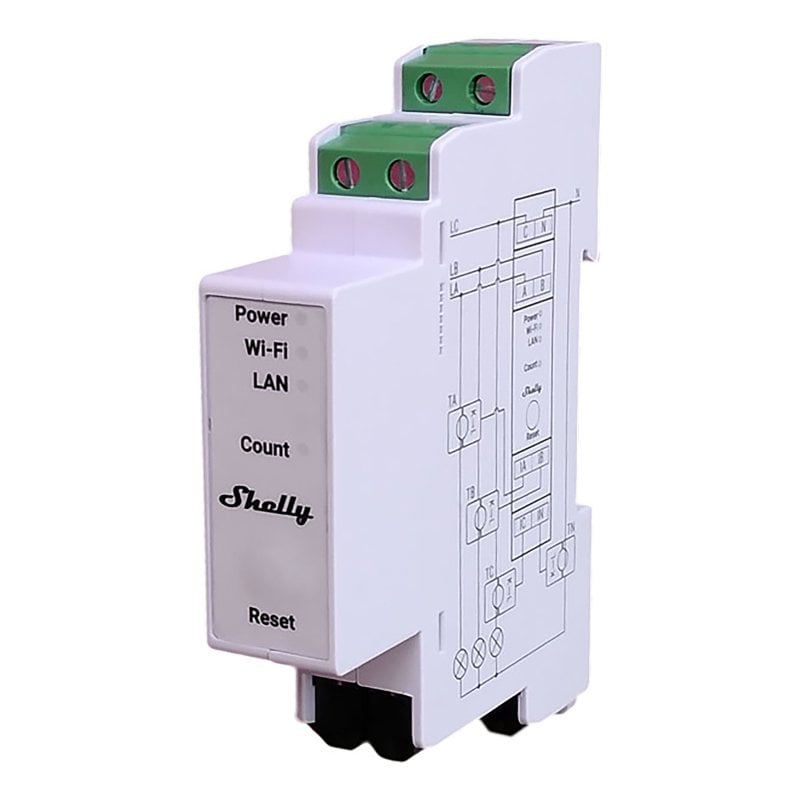 Image of Shelly Wi-fi Modulo Bt Misuratore Consumo Din Pro 3em